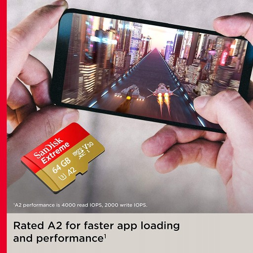 Карта памяти SanDisk Extreme 64 ГБ microSDXC