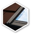 Okno dachowe 3 szybowe FAKRO FTP-V U4 94x118 RAL 7022 + kołnierz THERMO