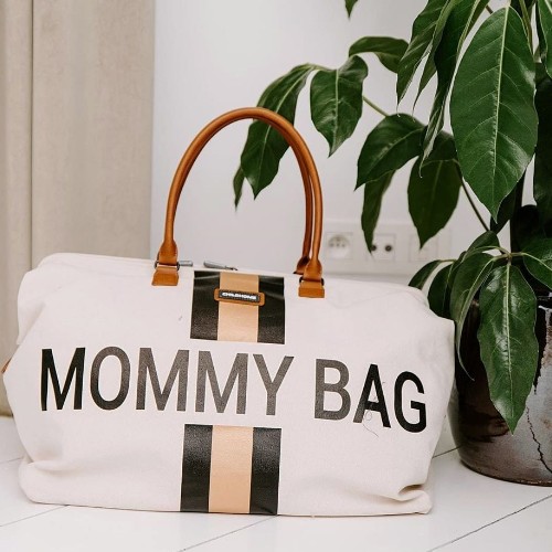 MOMMY BAG БОЛЬШАЯ ВМЕСТИМОСТЬ Твидовый кремовый и золотой