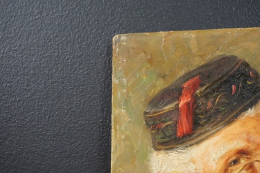 Картина маслом В. Л. Мумберга с изображением мужчины, курящего трубку. Германия, 20 век.