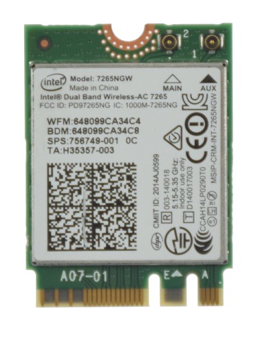 Модемная карта WIFI Intel Dual Band Wireless-AC 7265 7265NGW 756749-001