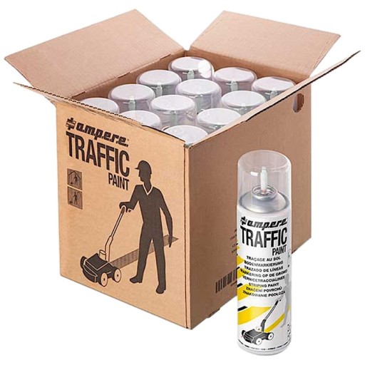 Дорожная краска для полос и линий 48х 500мл Traffic Paint AMPERE