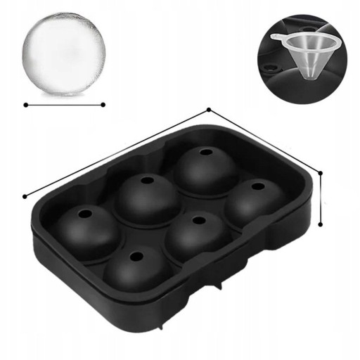 2x формы для шариков ICE CUBE, большая силиконовая форма для кубиков размера XXL