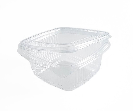 Pojemniki plastikowe na sałatki z wieczkiem przeźroczyste 500ml - 100szt.
