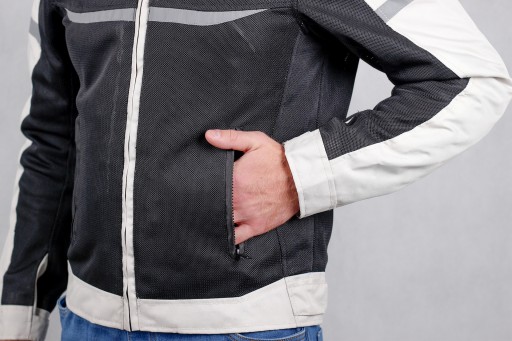 Мужская мотоциклетная куртка HUSAR SAFOLA AIR MESH, текстиль, серый XL