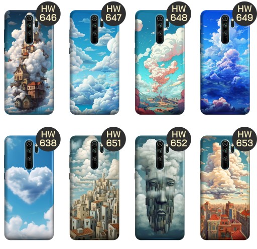 ЧЕХОЛ ДЛЯ XIAOMI REDMI Note 8 PRO CLOUD PATTERNS НЕБЕСНО-ГОЛУБОЙ КРЫШКА КОРПУСА