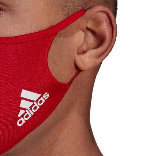 ADIDAS МАСКИ КРАСНЫЕ С ЛОГОТИПОМ УПАКОВКА ИЗ 3 ШТ. РАЗМЕРЫ M L ВЛФ