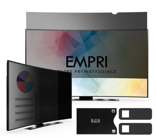 ПРИВАТИЗИРУЮЩИЙ ФИЛЬТР для экрана Empri 24 дюйма 16:9 532x299 мм GDPR ЧЕРНЫЙ + БЕСПЛАТНО