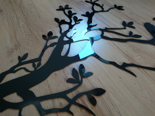 Dekoracja ścienna do salonu panel ażurowy 3D A056 GAŁĄŹ 120x93 cm obraz