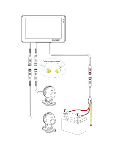 XR-2 Nawigacja motocyklowa, Wideorejestrator, Android Auto CarPlay CHIGEE
