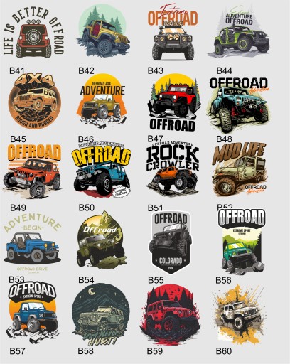 Футболка автомобильно-спортивная 4х4 Off Road выкройки