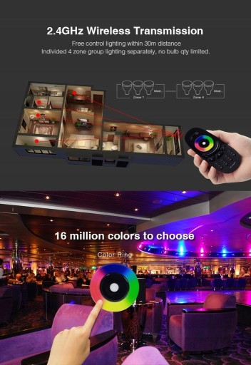КОМПЛЕКТ КОНТРОЛЛЕРА СВЕТОДИОДНЫХ ПОЛОС RGB RGBW RGBCCT ЗОНА 3 в 1 + ЧЕРНЫЙ ПУЛЬТ ДУ