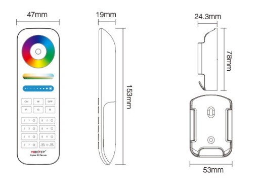 Светодиодная лента пульта дистанционного управления Mi-Light RGB RGBW RGB+CCT FUT089B