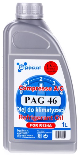 SPECOL МАСЛО ДЛЯ КОНДИЦИОНЕРА ВОЗДУХА SPECOL COMPRESSO PAG 46 1L UV / R134A