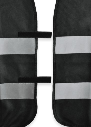KAMIZELKA ODBLASKOWA NIEBIESKA NADRUK PRZÓD+TYŁ XL/XXL