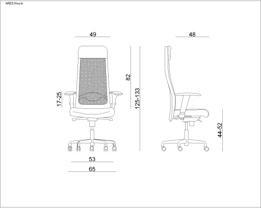 Офисный стул ARES MESH Unique BL415