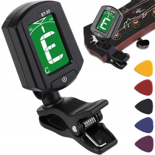 STROIK TUNER DO GITARY UKULELE BAS ELEKTRYCZNEJ TONER GITAROWY KLASYCZNEJ