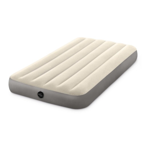 Одинарный надувной матрас + насос 191 x 99 x 25 см, велюр Intex 64101