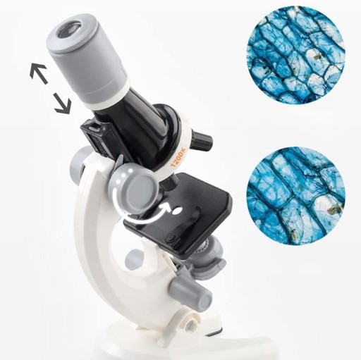 ШКОЛЬНЫЙ МИКРОСКОП ДЕТСКИЙ ZOOM 100x 400x 1200x УЧЕБНЫЙ НАБОР