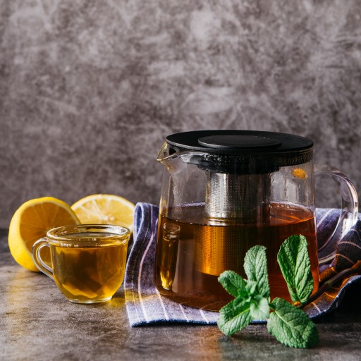 ZAPARZACZ 600 ml DZBANEK Szklany do HERBATY KAWY ZIÓŁ 0,6 L KAMILLE