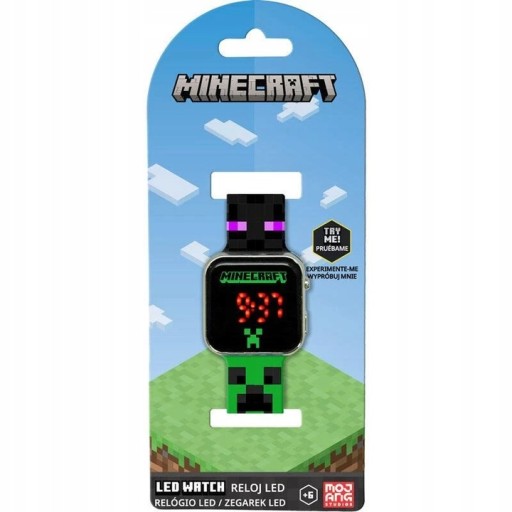 MINECRAFT Детские светодиодные часы Euroswan