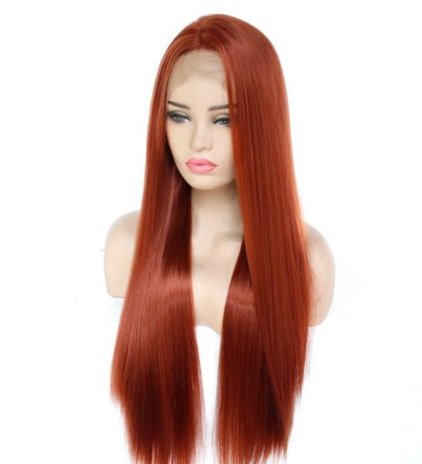 Парик LACE FRONT красный 40/55/80см + шапочка БЕСПЛАТНО