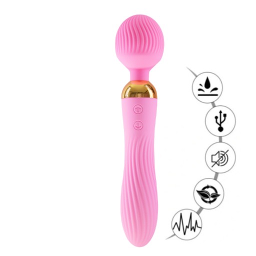 Wibrator Damski Ekskluzywny Masażer Dwustronny 2w1 Dildo