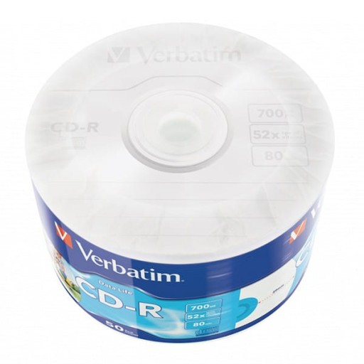 Verbatim CD-R Inkjet Диски для печати, 50 шт.
