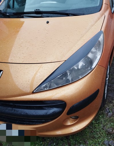 Крышки фонарей Peugeot 207, АБС пластик, 06-12