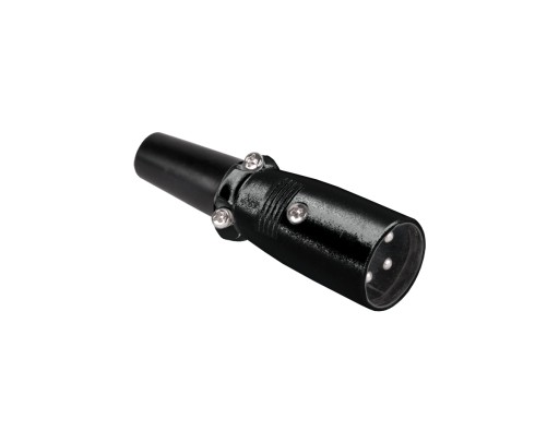 Прямой штекер XLR для микрофона, черный