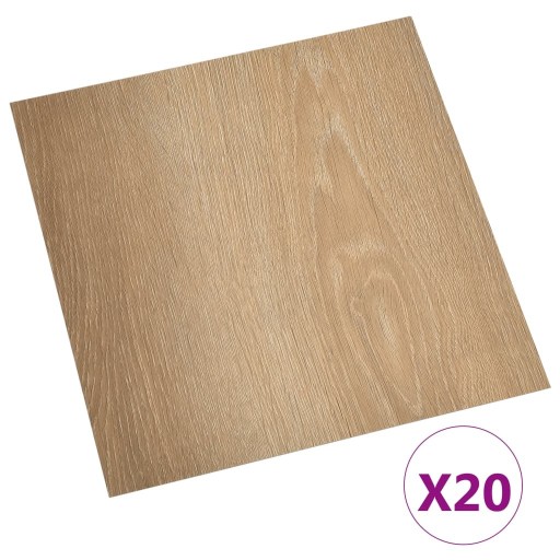 SAMOPRZYLEPNE PANELE PODŁOGOWE 20SZT PVC 1,86M² BRĄZOWE