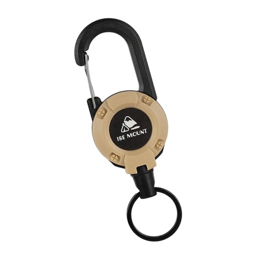 Chowany brelok do kluczy Wytrzymały uchwyt na identyfikator Teleskopowy kabel Khaki