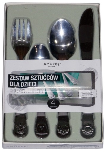 Sztućce dla dzieci Smukee kids 4 szt. metal
