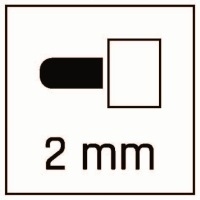 MARKERY DO PISANIA PO SZKLE CZARNE 2mm 2szt NAGA