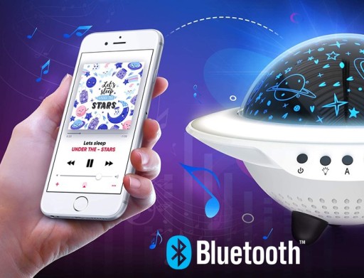 ЗВЕЗДЫ ПРОЕКТОР СВЕТОДИОДНЫЙ НОЧНИК НЛО AUX SPEAKER