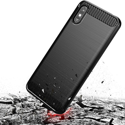 ЧЕХОЛ ДЛЯ XIAOMI REDMI 9A ARMOR CARBON CASE + 5D СТЕКЛО