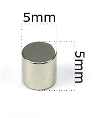 СИЛЬНЫЙ ЦИЛИНДР НЕОДИМОВЫЙ МАГНИТ 5x5 - НАБОР ИЗ 50 ШТ. / НЕОДИМОВЫЕ МАГНИТЫ /