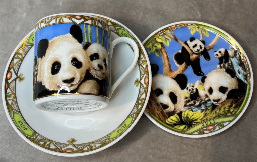 Hutschenreuther маленькая чашка PANDA с ​​тарелкой для печенья