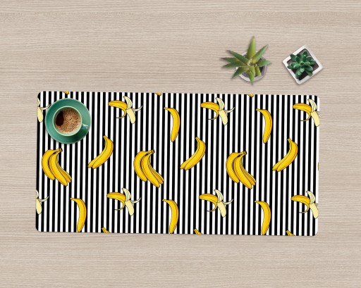 Mata ochronna na blat Banany na pasach 100x50 cm