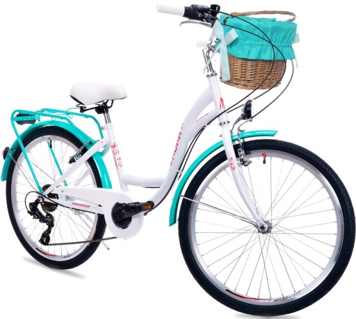 Городской велосипед для девочек 24 LAURA, 6 скоростей SHIMANO