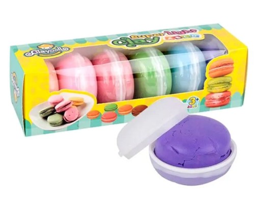 НАБОР МАКАРУНС CLAYDOLL FOAM PLAYSTINE PASTE из 6 штук