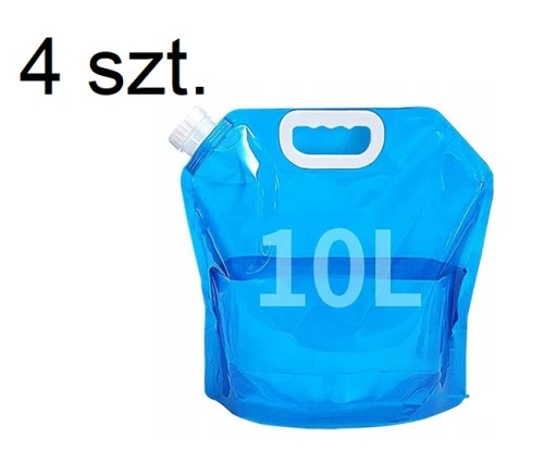 SKŁADANY KANISTER NA WODĘ PITNĄ 10L 4SZT ZESTAW BANIAK+GRATIS 5L