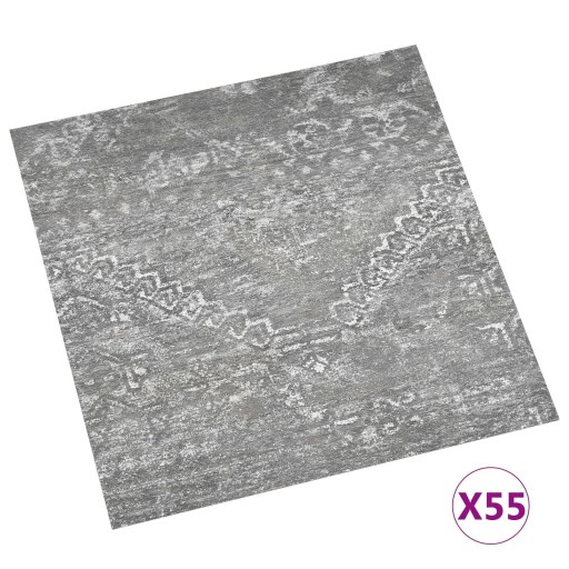 SAMOPRZYLEPNE PANELE PODŁOGOWE 55SZT PVC 511M² SZARE