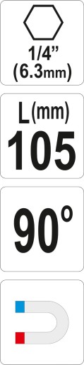 WKRĘTAK KĄTOWY DO KOŃCÓWEK 1/4
