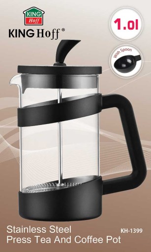 ZAPARZACZ DO HERBATY KAWY ZIÓŁ 1000ML DZBANEK TŁOKOWY FRENCH PRESS KINGHOFF
