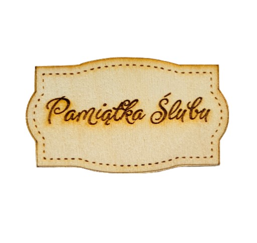 Tabliczka z napisem pamiątka ślubu grawer 7 cm w10