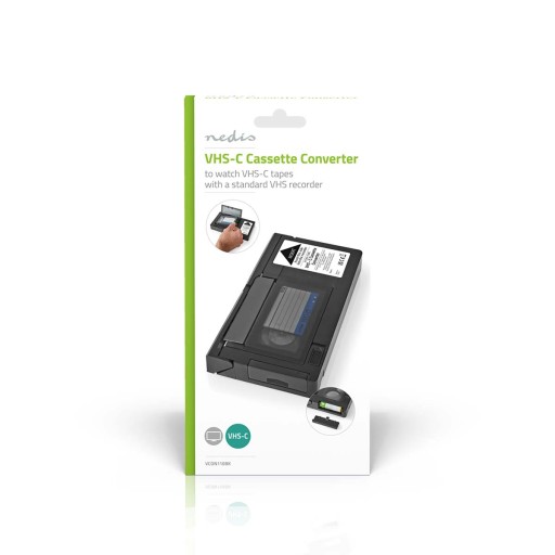 Конвертер VHS | Преобразование: VHS-C в VHS | Подключи и работай | Черный