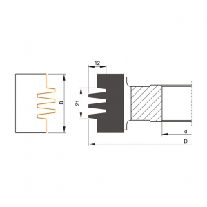 Фреза для микрошвов по длине HSS 140x40x50/4z GLOBUS