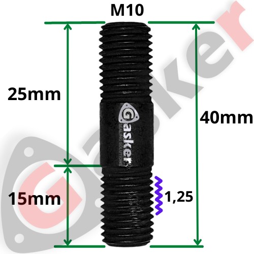 Винт Шпилька коллектора M10x25 DIN 835