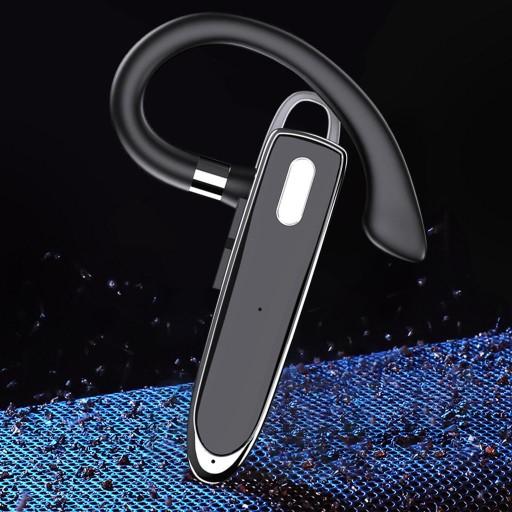 Беспроводная Bluetooth-гарнитура V5.1 с одним ушным крючком для офисных шорт, серая